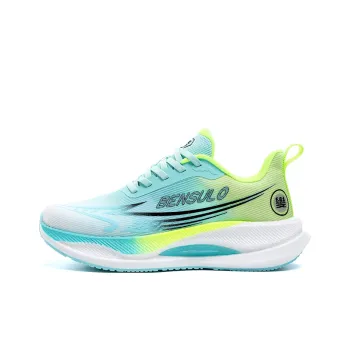 BIANSULONG Cushioning Anti Slip And Wear Resistant Low Top Casual Sprint Running Shoes Men's Lime Green