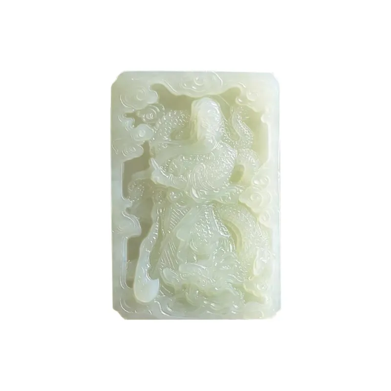KUNYUYAO Hetian Jade Pendants Green Jade Unisex-8