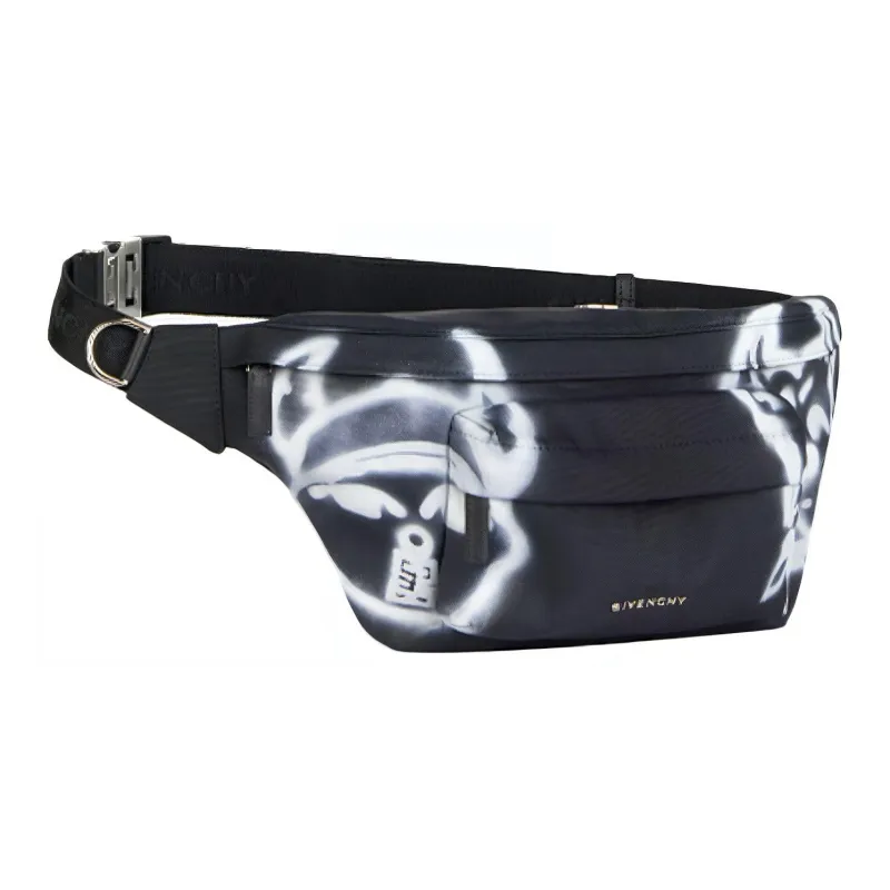 GIVENCHY Nylon Fanny Pack Sling Bag Crossbody Bag Men's Black-1
