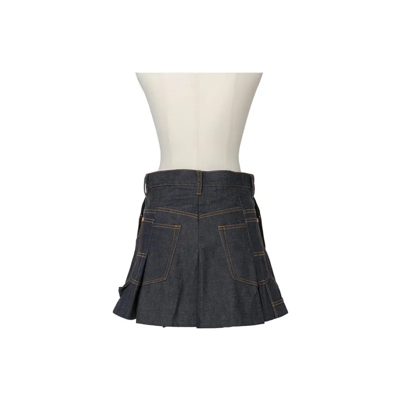 Sacai Denim Mix Shorts 'Indigo'-1