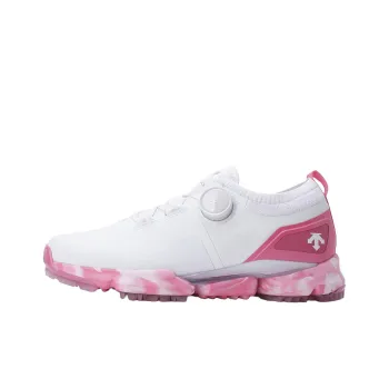 DESCENTE EAGLE FLEX Anti Slip Wear Resistant Low Top Golf Shoes Women's White Pink