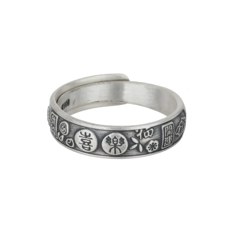 CHIC ZONE 999 Fine Silver Rings Unisex-0