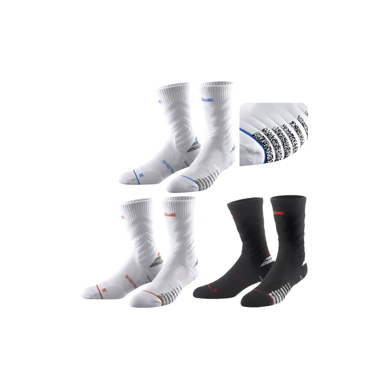 SPALDING Professional Basketball Socks Trendy Versatile Warm Elite Socks Comprehensive Training Unisex 3 Pack-8