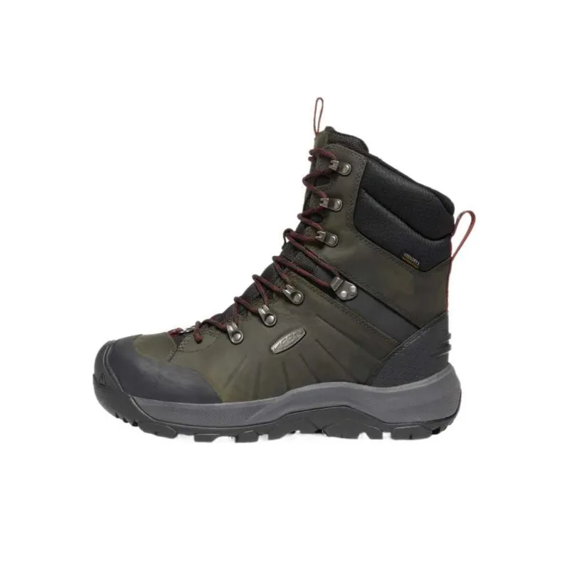 KEEN Revel 4 Abrasion Resistant Slip Resistant Knee High Outdoor Boots Men's Army Green-0