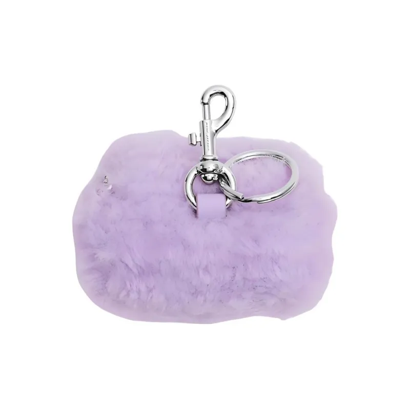 MARC JACOBS Teddy Fleece With Leather Trim Bag Accessory Women's Lilac-1