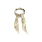 Ribbon Silk Scarf+Beige Yellow+Gift Set