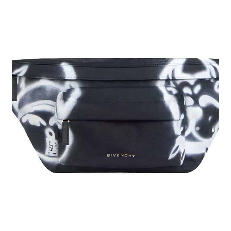 GIVENCHY Nylon Fanny Pack Sling Bag Crossbody Bag Men's Black-4