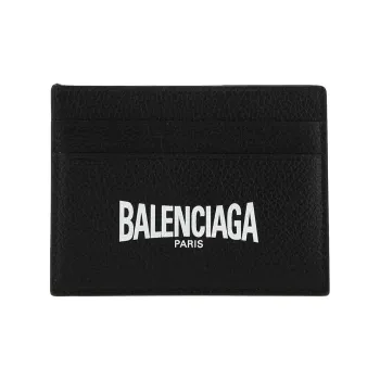 Balenciaga Cow Leather Wallet Men's Black