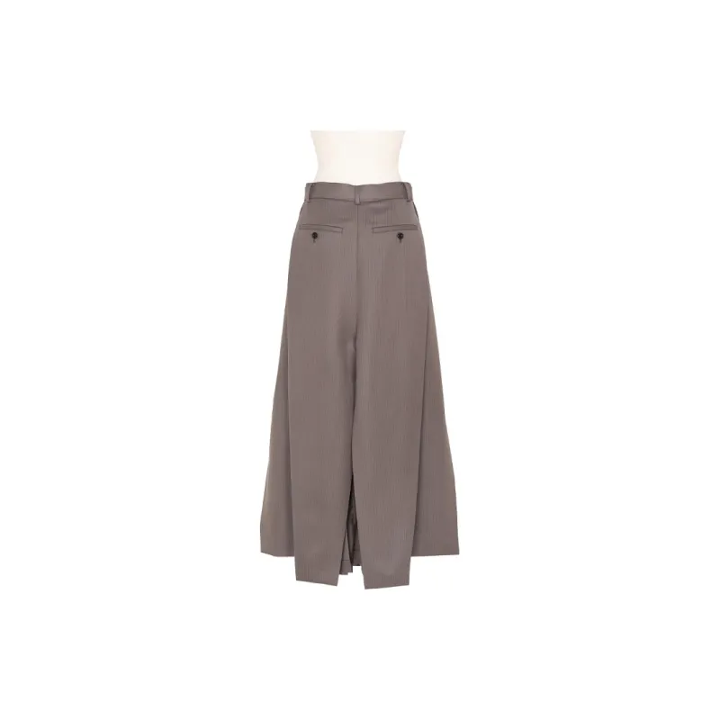 Sacai SS25 Casual Long Skirts Women's Taupe-1