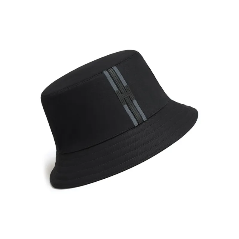 HERMES Cashmere Bucket Hats Men's Black-2