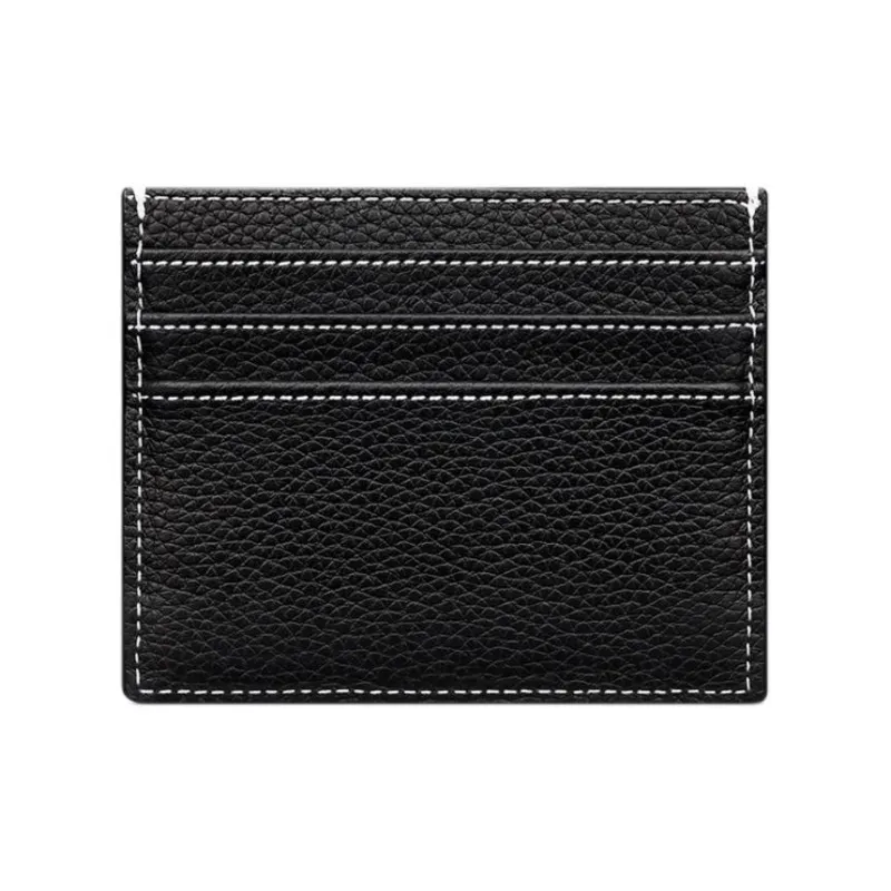DIOR Grained Calfskin Saddle Card Holder Women's Black-2