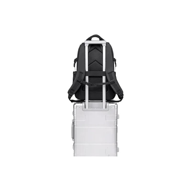 Victorian Traveler Polyester Laptop Backpack Regular Unisex White & Black-5
