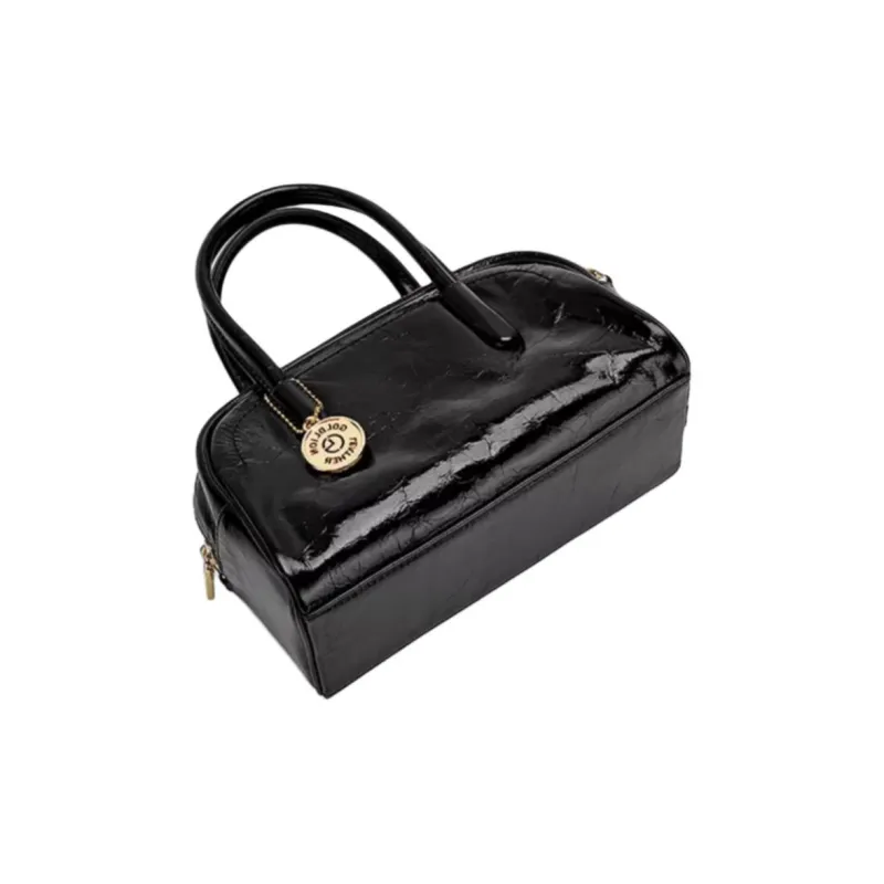GOLDLION Cow Leather Shoulder Bag, Crossbody Bag, Handbag Trumpets Women's Ecru/Black/Brown/Gray-10