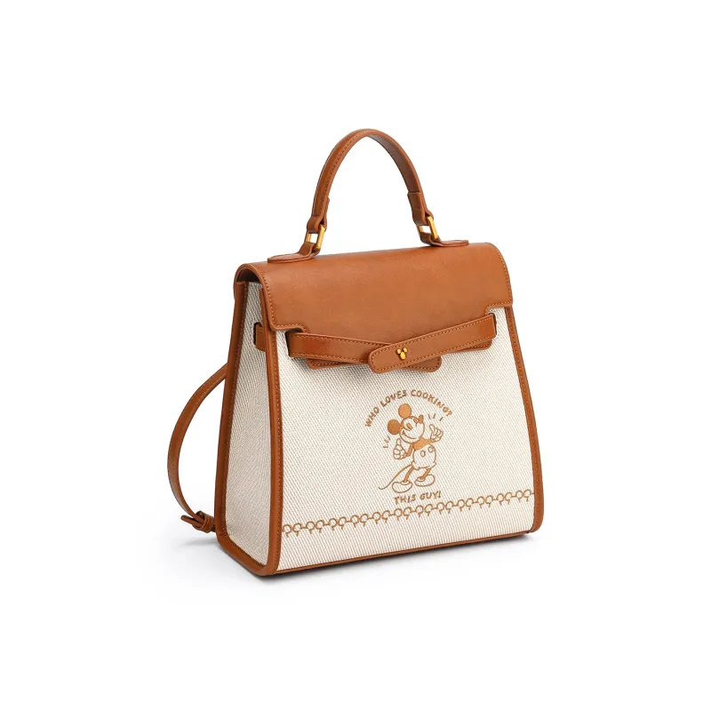 Disney Synthetic Leather Backpack Regular Women's Brown-2