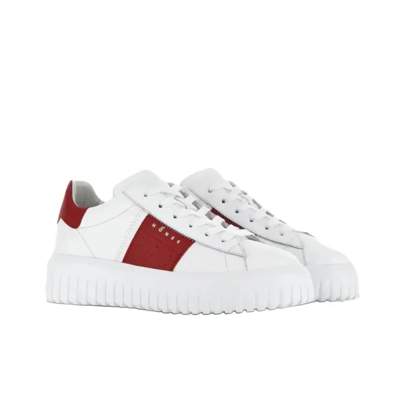 HOGAN H Stripes Low Top Casual Shoes Men's Red-2