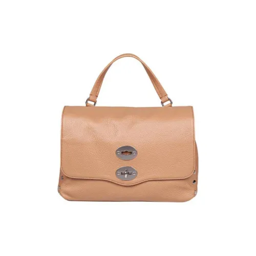 Zanellato Postina Leather Shoulder Bag Crossbody Bag Handbag Medium Size Women's Brown