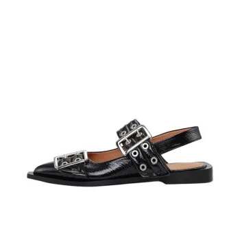 GANNI Feminine Buckle Slingback Ballerinas Women's
