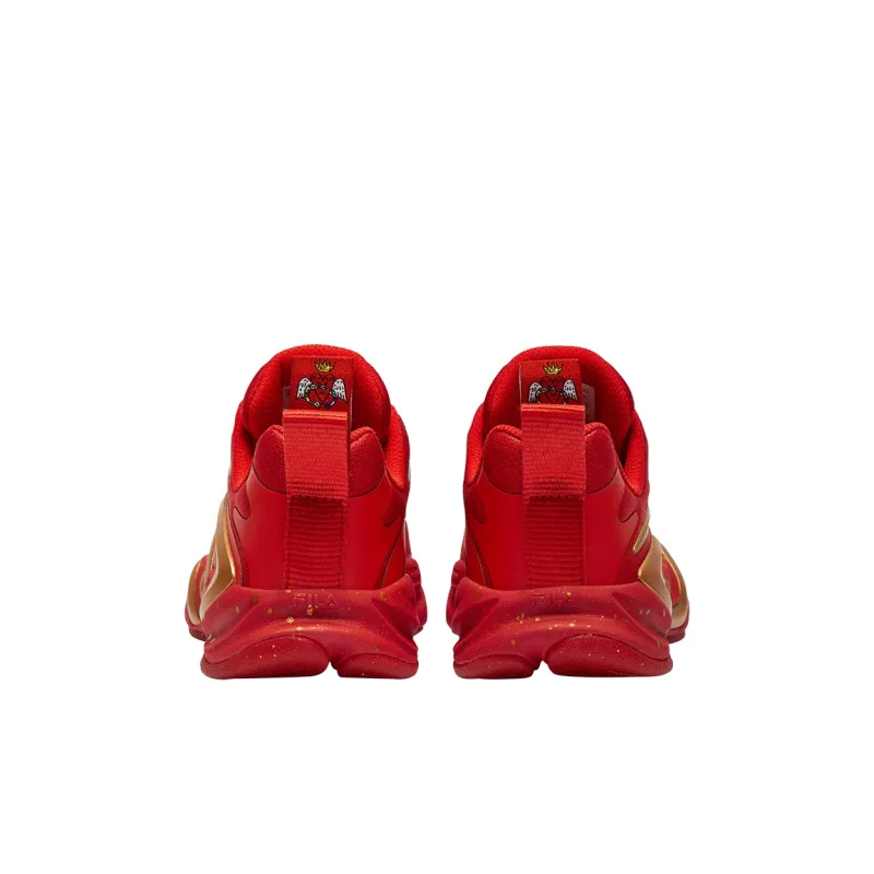 FILA KIDS BOA Abrasion Resistant Low Top Kids' Running Shoes Red/Gold Children Aged 3 7 Years Old-4