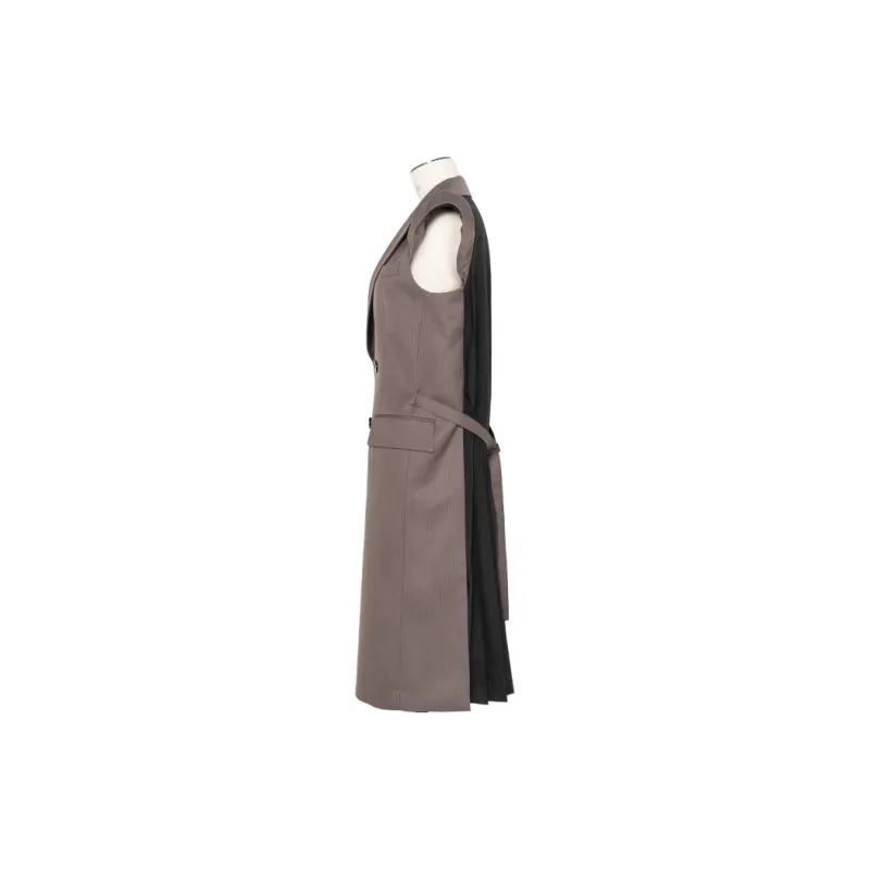 Sacai SS25 Sleeveless Dress Women's Taupe-2