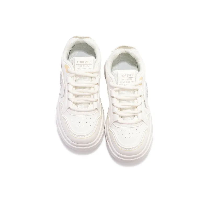 SNXR Anti Slip Wear Resistant Low Top Skateboard Shoes Women's Beige-5