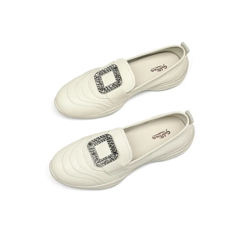 GOLDLION Loafers Women's White-6
