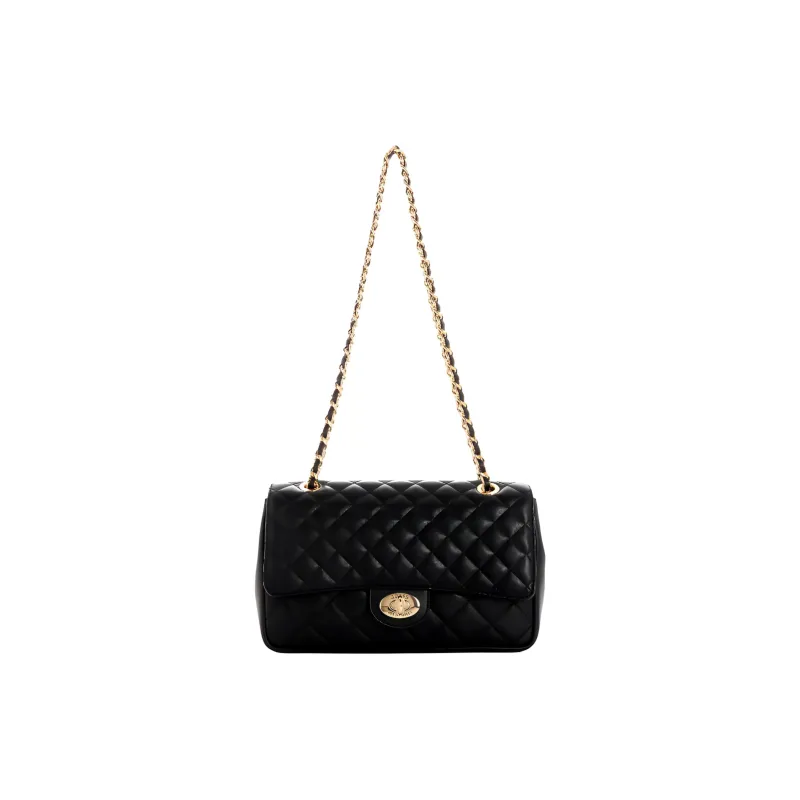 GUESS Artificial Leather Handbag Shoulder Bag Crossbody Bag Regular Women's Black-0
