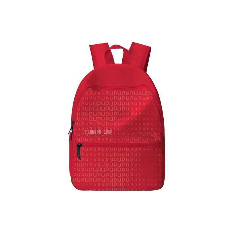TURN UP Polyester Backpack Laptop Bag Regular Unisex Red-0
