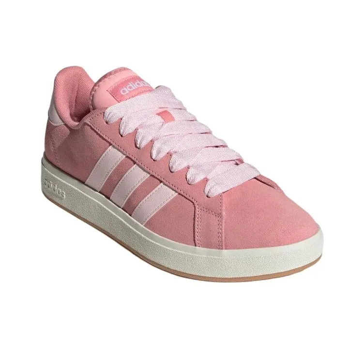 Adidas Grand Court Base 00s Anti Slip Wear Resistant Low Top Skateboard Shoes Unisex Pink-2