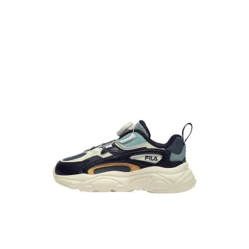 FILA KIDS BOA Anti Slip Wear Resistant Low Top Kids' Running Shoes Gray Blue/White Children Aged 3 7 Years Old