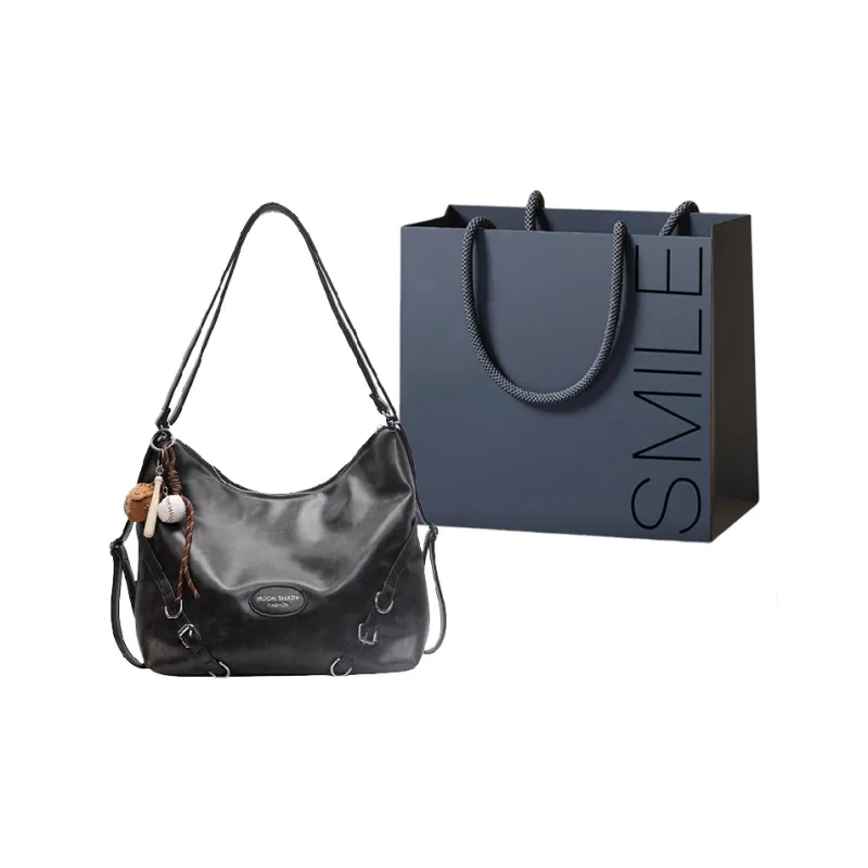 SWIMADE PU Double Shoulder Portable Crossbody Bag, Shoulder Bag Women's Black/Brown/Coffee-0