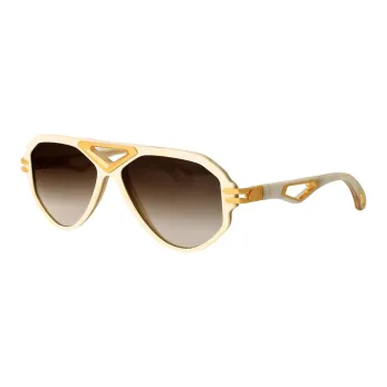 Maybach Titanium Alloy Irregular Shape Sunglasses Unisex White
