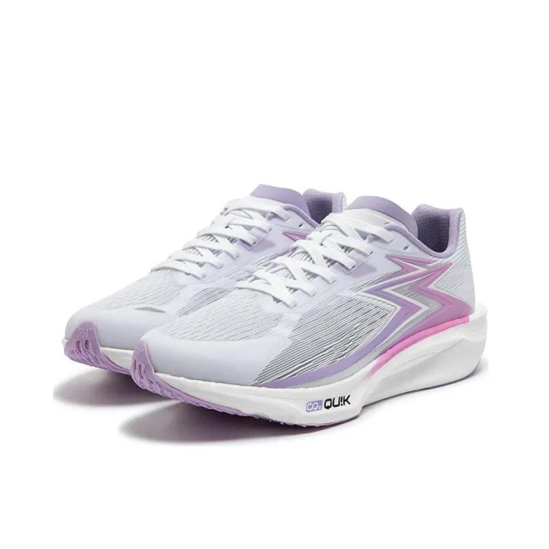 361° Wear-Resistant Cushioning Breathable Low-Top Training Running Shoes Unisex Gray Purple-2