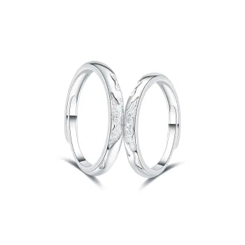 LAOYINFANG 925 Sterling Silver Couple Rings Unisex
