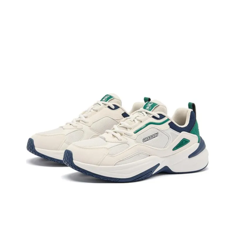QIAODAN Starry Sea Lite Anti Slip Wear Resistant Low Top Casual Shoes Men's White Blue Green-1