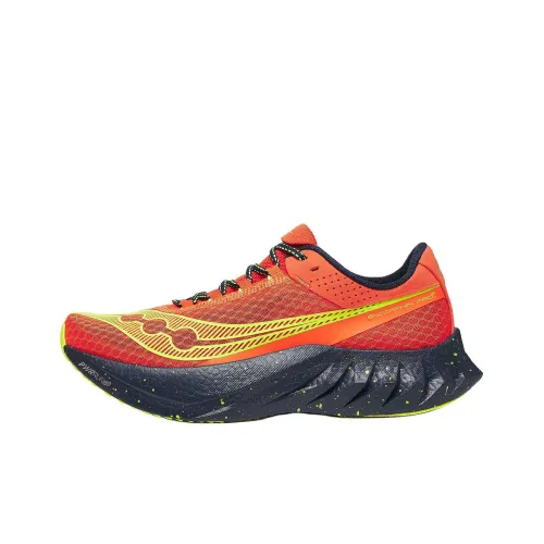 Saucony Endorphin Pro 4 Anti Slip Wear Resistant Low Top Marathon Running Shoes Men's Red Blue