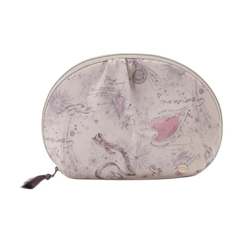 SNIDEL Remote Culture Collaboration Polyester Clutch Small Size Women's Ivory White/pink/purple-4