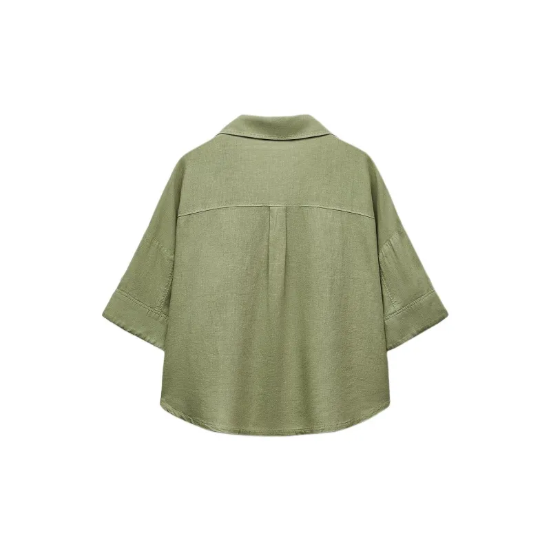 ZARA Shirts Women's Green-1