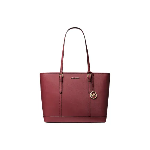 MICHAEL KORS Jet Set Leather detail Bag Leather Handbag Shopping Bag Large Size Women's Electric Pink