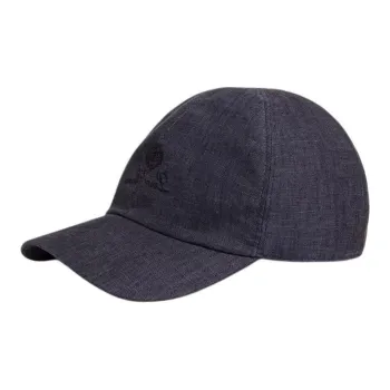 Loro Piana Cotton, Linen, Acetate, Satin, Metal Baseball Caps Unisex Black