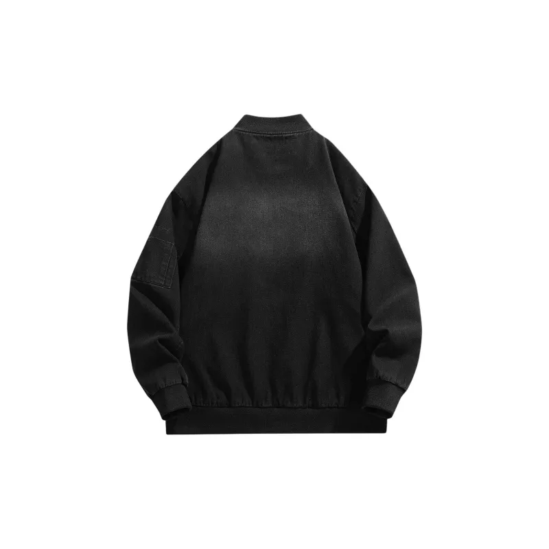 Poshbrain Denim Jacket Unisex Vintage Black-1