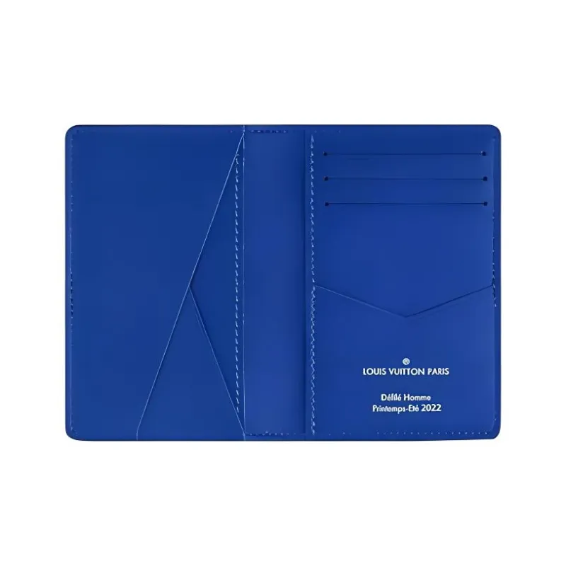 LOUIS VUITTON Pocket Organizer Taurillon Illusion Blue/Pink-3