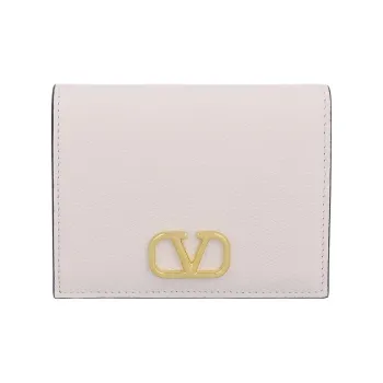 Valentino VLogo Signature Leather Wallet Women's Light Ivory