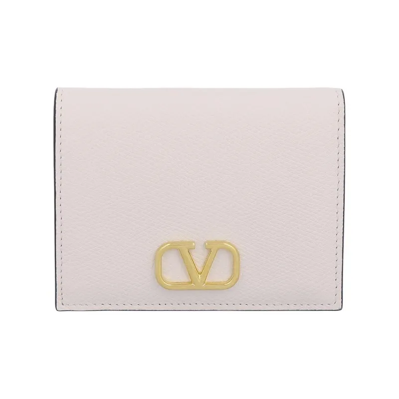 Valentino VLogo Signature Leather Wallet Women's Light Ivory-0