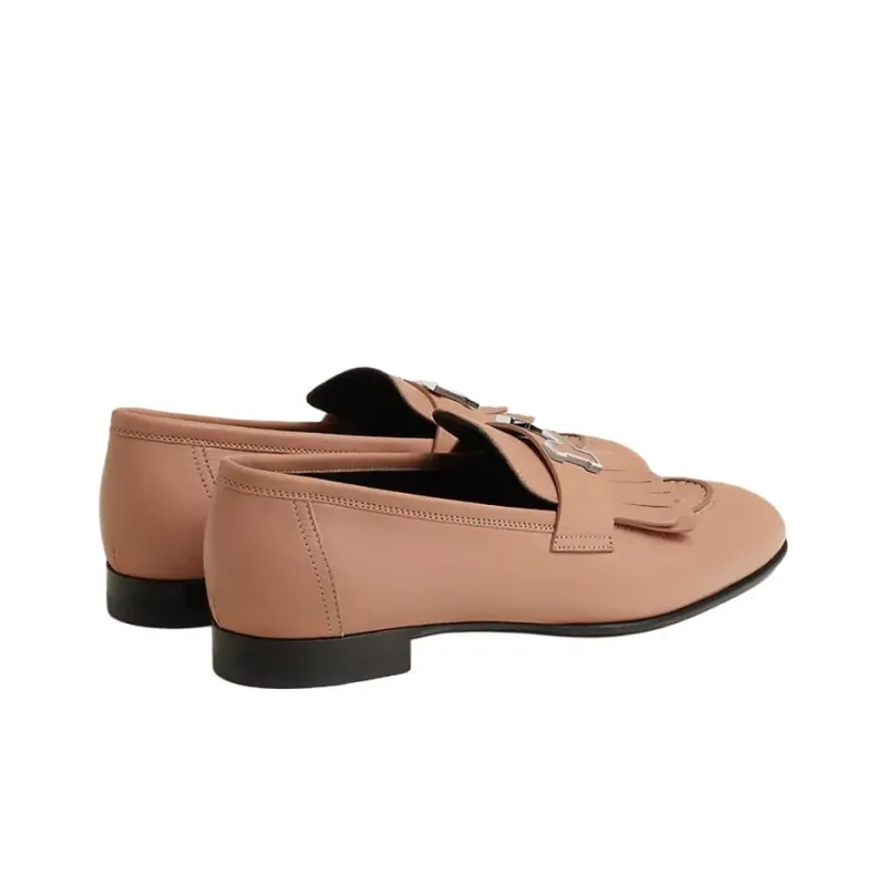 HERMES Royal Loafers Women's Brown-3