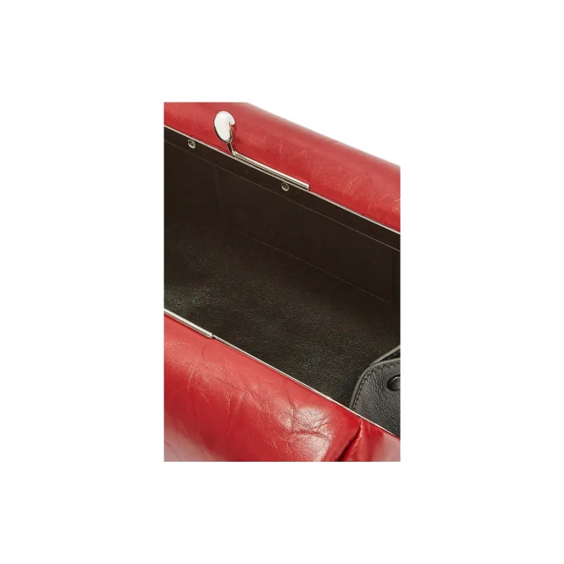JIL SANDER Cow Leather Shoulder Bag Small Size Women's Red-3