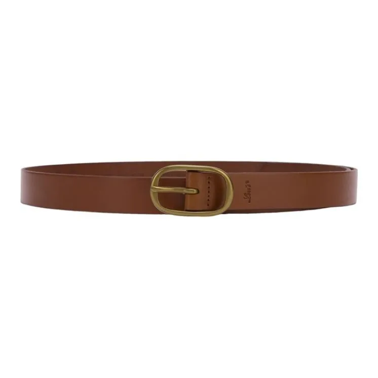 Levi’s Cow Leather Leather Metal Leather Belts Women's Black --2