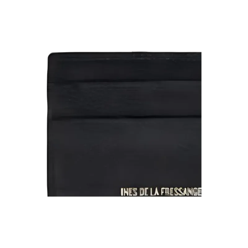 INES DE LA FRESSANGE Calfskin Card Holder Women's Black-2