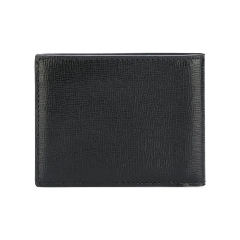 Burberry Leather Wallet Mini Men's Black-2