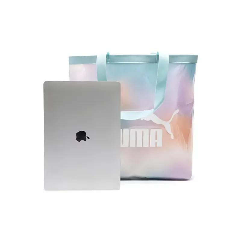 PUMA Polyurethane Tote Bag Shopping Bag Handbag Regular Women's Tropical Lake Blue-2