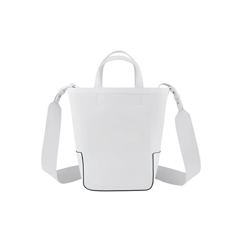 LACOSTE PVC Bucket Bags Shoulder Bag Crossbody Bag Handbag Medium Size Women's White-1